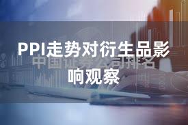 PPI走势对衍生品影响观察